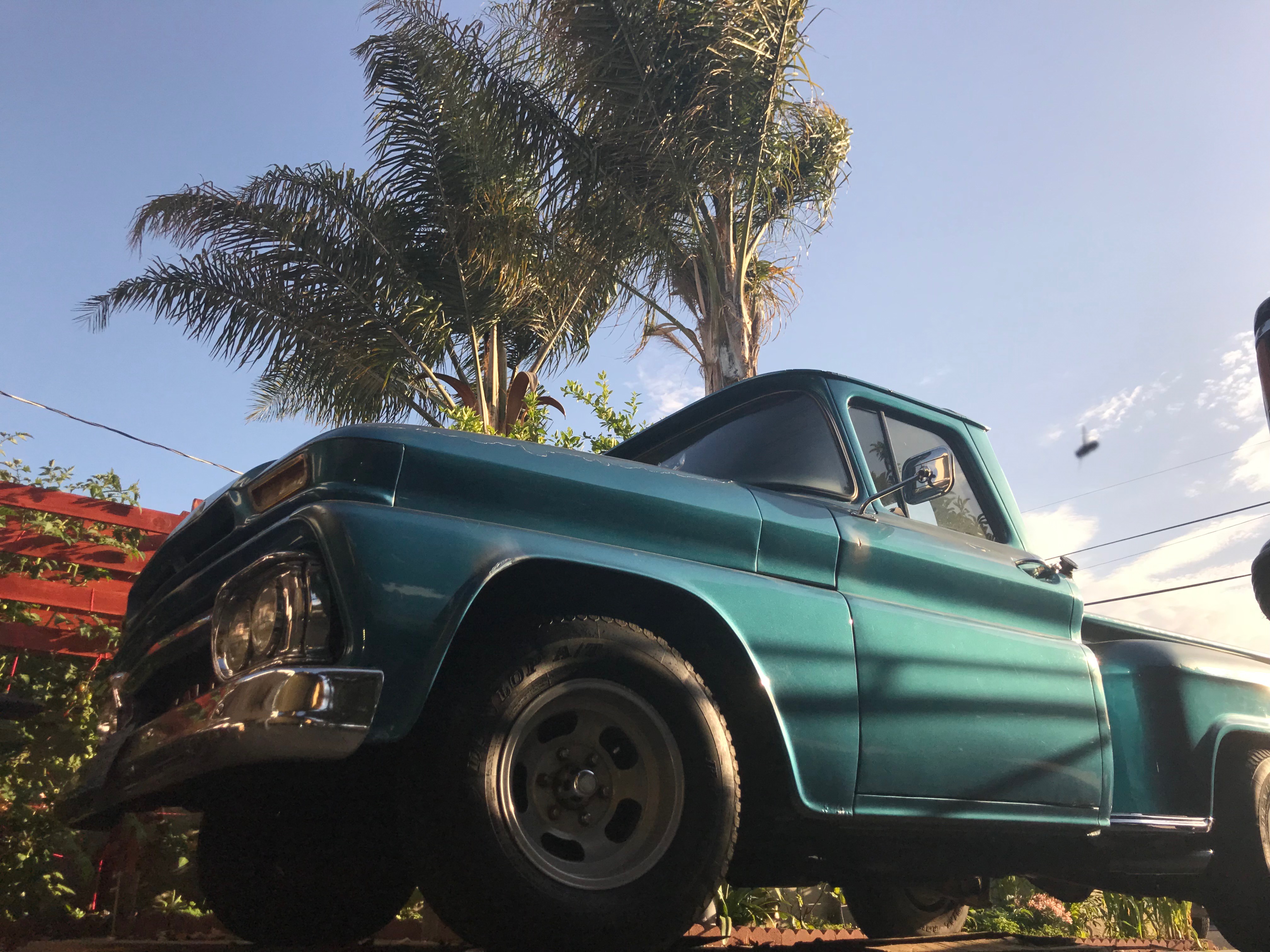 Old teal classic ford